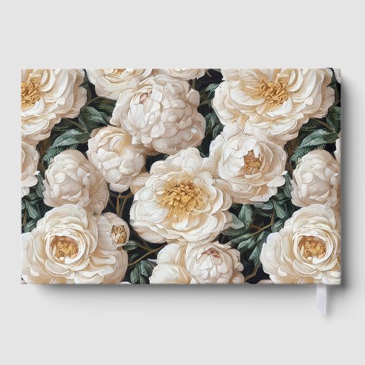 fleurs florales roses motif or ivoire véritable fe (Verso)