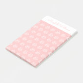 Fleurs florales roses Notes post-it personnalisées (Incliné)