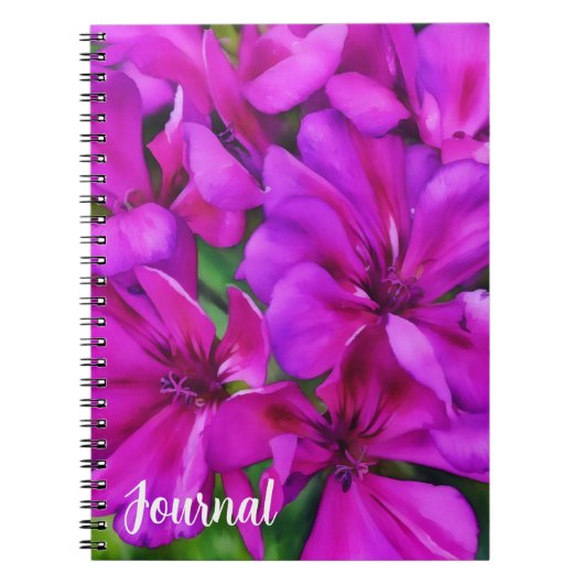 Fleurs florales roses profondes Nature Art Journal (Devant)
