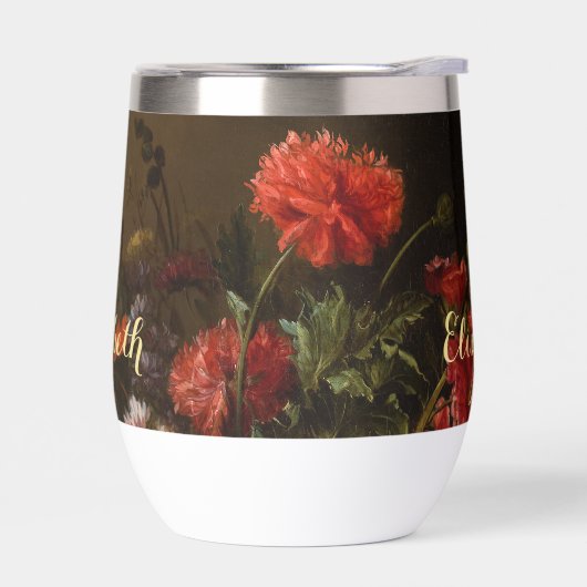 Fleurs florales vintages Élégant Monogramme Or (Gauche)