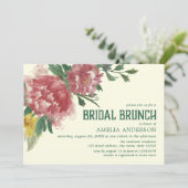 Fleurs florissantes Invitation de Brunch nuptial (Debout devant)