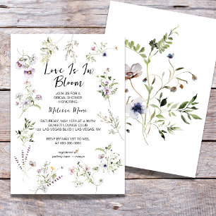 Fleurs flottantes fleurit Invitation de douche nup