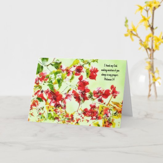 Fleurs Foi Bible Verse Envoyer la carte de prières (Fleur jaune)