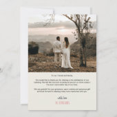 Fleurs folkloriques Merci Carte photo Mariage (Dos)