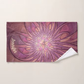 Fleurs fractales modernes abstraites Couleurs de b (Serviette à main)