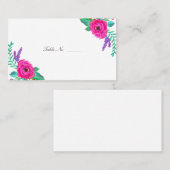 Fleurs fraîches Cartes d'escorte de table d'invité (Devant / Derrière)