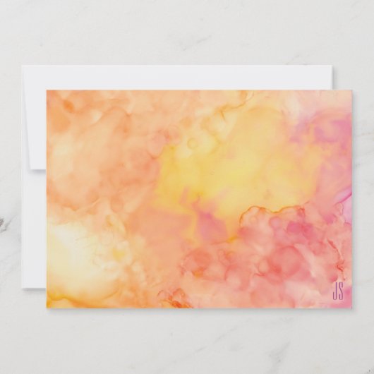 Fleurs fraîches faire-part de mariage (Dos)