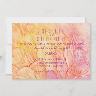 Fleurs fraîches faire-part de mariage