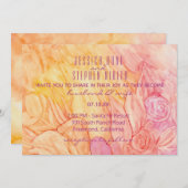 Fleurs fraîches faire-part de mariage (Devant / Derrière)