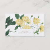 Fleurs fraîches Jaunes Carte de visite (Dos)