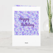 Fleurs Frangipani Rose Et Moave, Carte Anniversair (Dos)