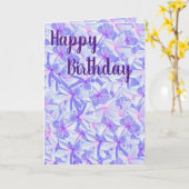 Fleurs Frangipani Rose Et Moave, Carte Anniversair (Fleur jaune)