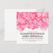 Fleurs Fuchsia Invitations de mariage (Devant / Derrière)