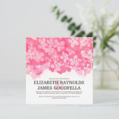 Fleurs Fuchsia Invitations de mariage (Debout devant)