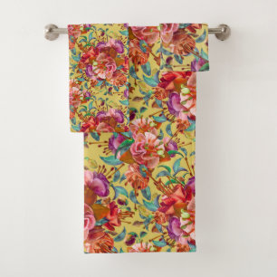 Fleurs Fuchsia vintages au printemps