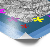 Fleurs funky Frame Votre Modèle photo (Coin)