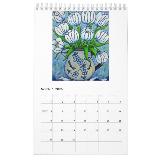 Fleurs funky Single Pg. Calendrier par Lisa Lorenz (Mar 2026)