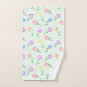 Fleurs géométriques (Serviette à main)