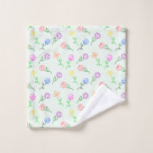 Fleurs géométriques (Gant de toilette)