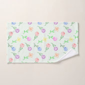 Fleurs géométriques (Serviette à main)