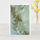 Fleurs glacées, carte (Fleur jaune)