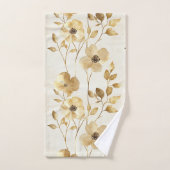 Fleurs Glamour Doré Chic (Serviette à main)