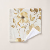 Fleurs Glamour Doré Chic (Gant de toilette)
