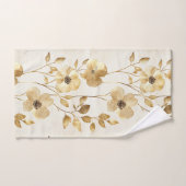 Fleurs Glamour Doré Chic (Serviette à main)