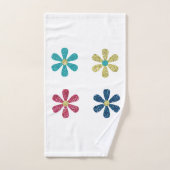 Fleurs Glitterie colorée (Serviette à main)