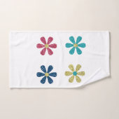 Fleurs Glitterie colorée (Serviette à main)