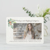 Fleurs gracieuses Invitation photo (Debout devant)