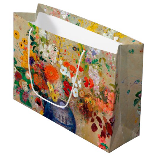 Fleurs, Grand sac cadeau Redon (Devant Angle)