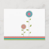 Fleurs hautes couleurs Enregistrer la date Carte p (Dos)