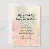 Fleurs hawaïennes ananas Invitation de fête d'anni (Devant)