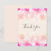 Fleurs Hawaïennes Carte Cadeau Remerciement de Dou (Devant / Derrière)