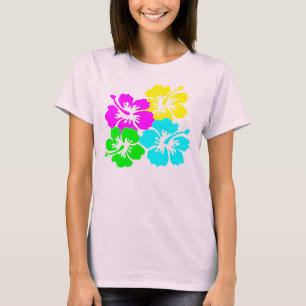 Fleurs Hawaii T-shirt Fleurs hawaïennes colorées