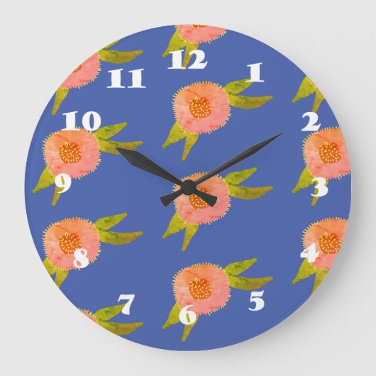 Fleurs Hippie Grande horloge (Recto)