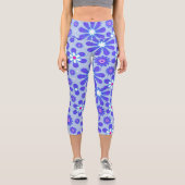 Fleurs hippies branchées Thème Capri Leggings (Recto)