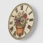 fleurs - Horloge murale (Angle)