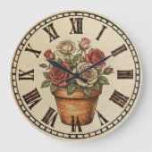 fleurs - Horloge murale (Recto)