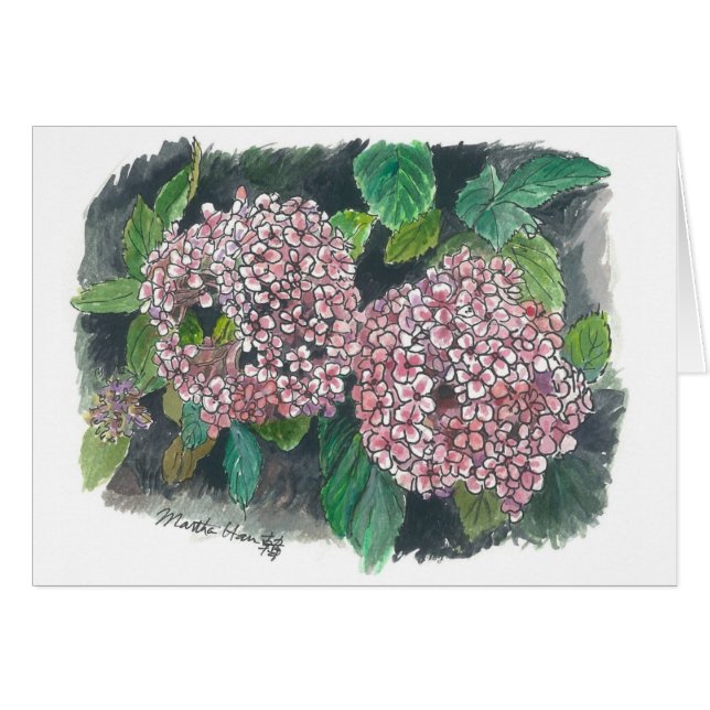 fleurs - hortensia rose (Devant horizontal)