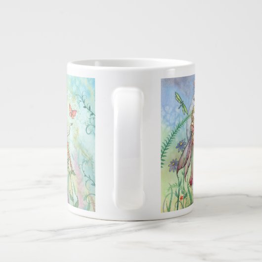 Fleurs Imaginaires Art Jumbo Mug (Dos)