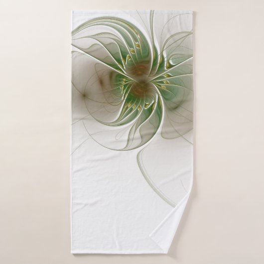 Fleurs imaginaires fractales douces et tendres (Serviette de bain)