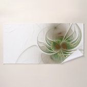 Fleurs imaginaires fractales douces et tendres (Serviette de bain)