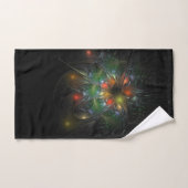 Fleurs imaginaires fractales douces et tendres (Serviette à main)