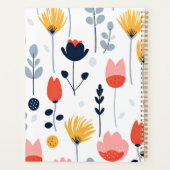 Fleurs imprimées monogramme initiales nom minimali (Dos)