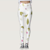 Fleurs imprimés Leggings (Devant)