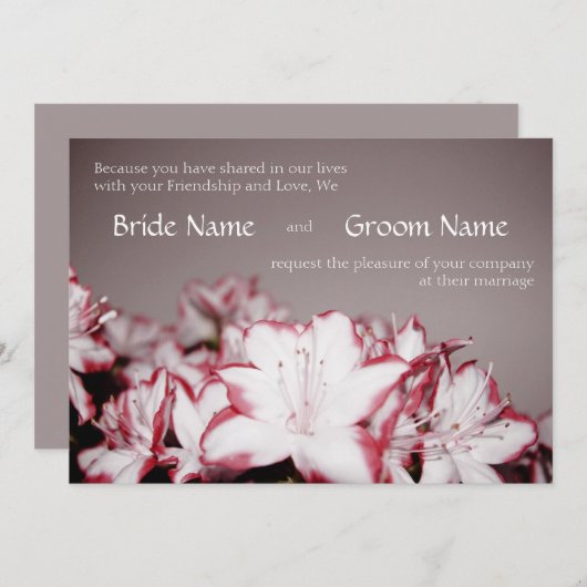 Fleurs - Invitation (Devant / Derrière)