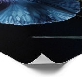 Fleurs Iris Bleues Poster d'impression (Coin)