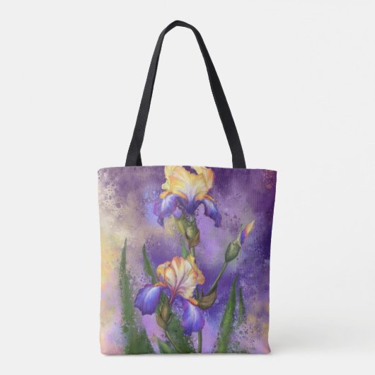 Fleurs Iris Violet Sac fourre-tout Irises Fleur (Dos)